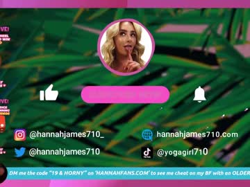 webcam girl hannahjames710 image #6671220